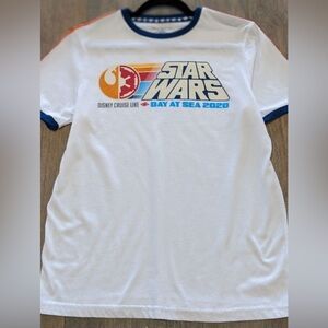Disney Star Wars White Tee with Colorful Logo